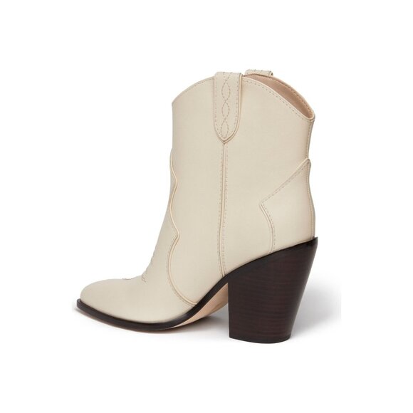 🆕PAIGE Porter Western Ankle Boot Bootie Bone White 8.5 - Picture 4 of 14